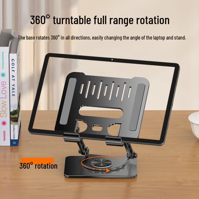 Foldable Adjustable Carbon Steel Desktop Stand for Tablets and Phones