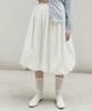 SO IR Balloon Banding Long Skirt - White