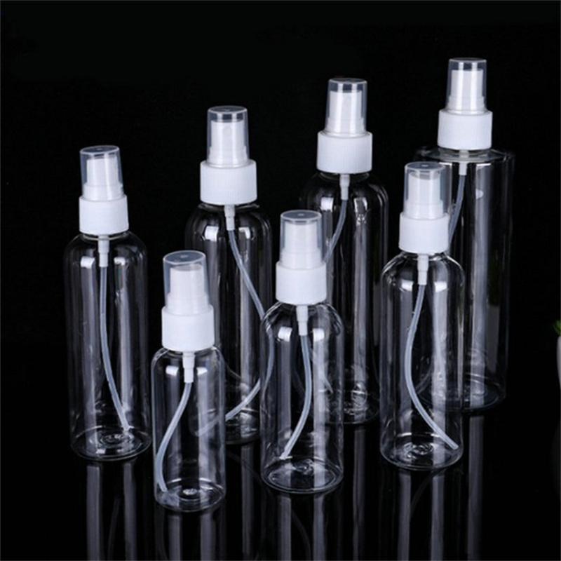 50PCS Mini Spray Bottle Set - 20ml 30ml 50ml 100ml Plastic Refillable Perfume Bottles Portable Atomizers for Travel Accessories