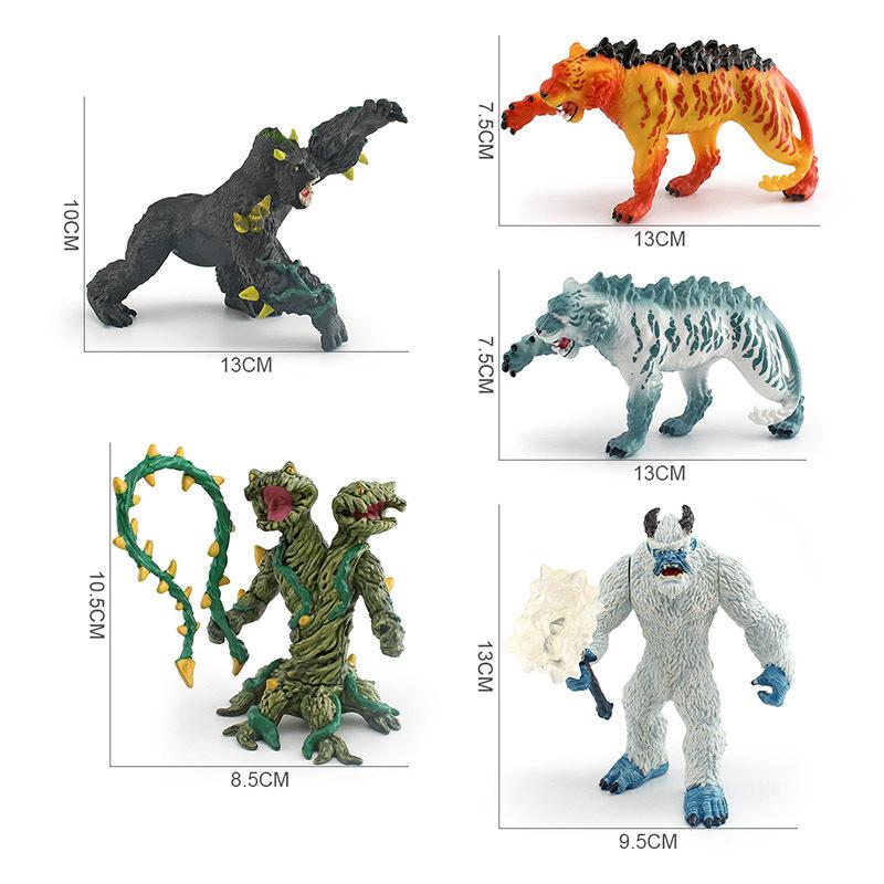Simulation Of Western Mythological Beasts, Dryads, Ice Monsters, Gorillas, Ice Crystal Tigers, Lava Tigers, Model Ornament Toys