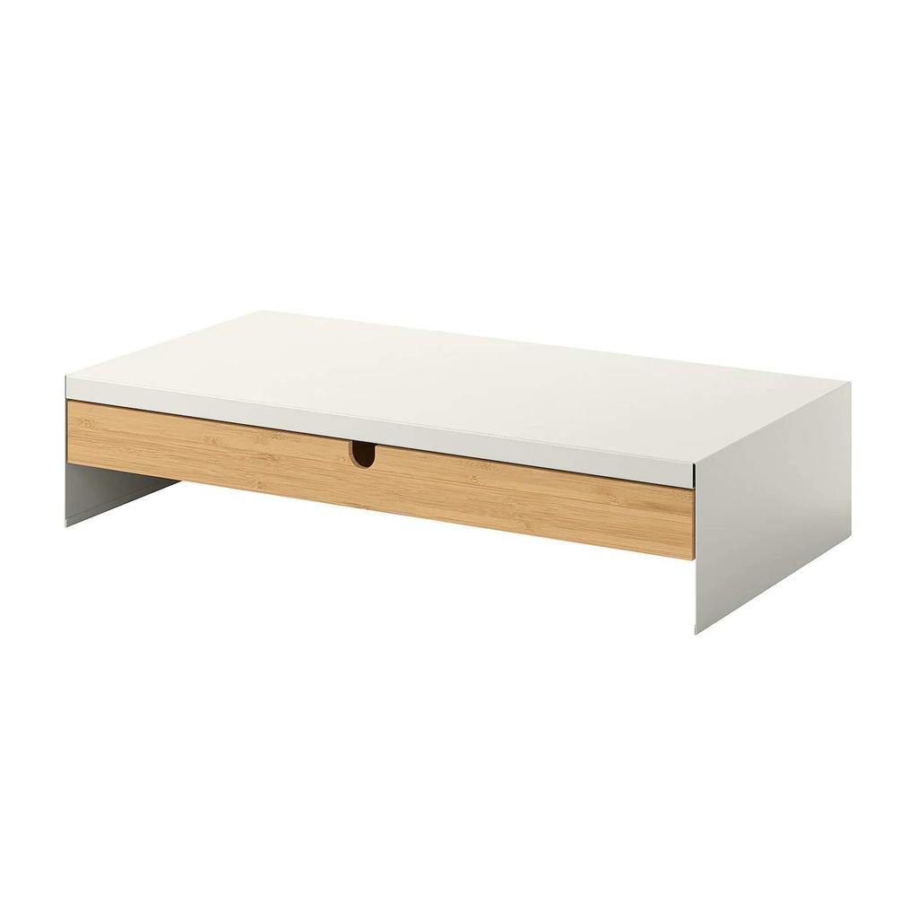 Digital Shoppy IKEA ELLOVEN Monitor Stand with Drawer, White (804.747.83)