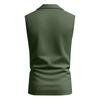 Men's Summer Solid Color Sports Zipper Lapel Vest Men's Sports Casual Vest