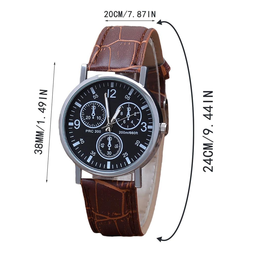 Pánské hodinky Three Eye WATCH QUARTZ Hodinky s modrým skleněným páskem