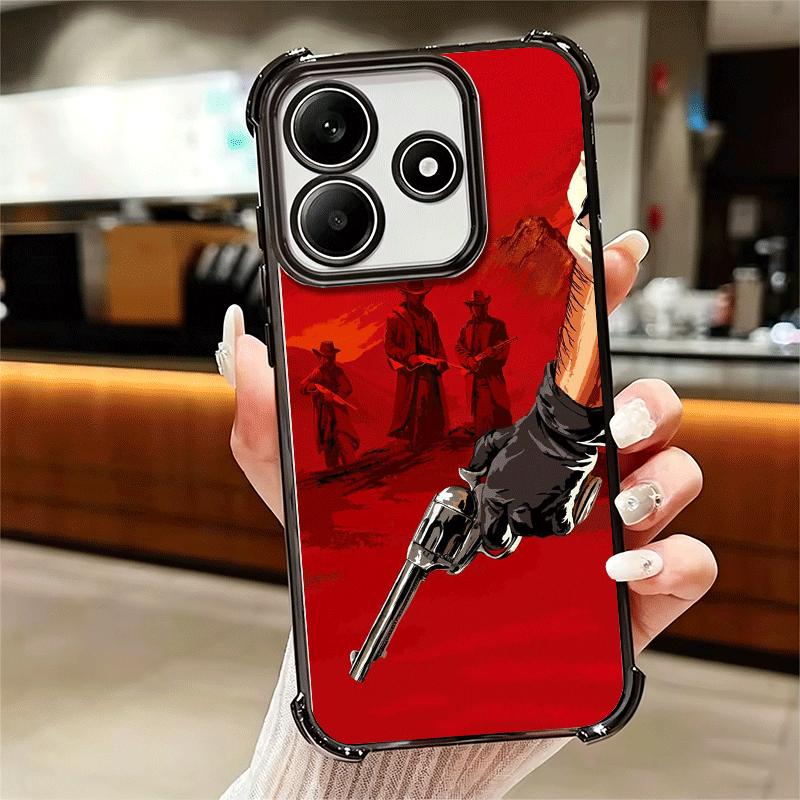 Red Dead R-Redemption Soft Phone Case For Xiaomi Redmi Note 14 15 Pro Plus 13 12 11S 11T 5G 10 9S 9 Plating Anti-Fall Fundas