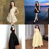 Sleeveless Aline Dress With High Waist And Cotton Knit Fabric For Summer Casual Wear