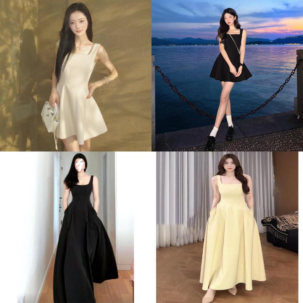 Sleeveless Aline Dress With High Waist And Cotton Knit Fabric For Summer Casual Wear