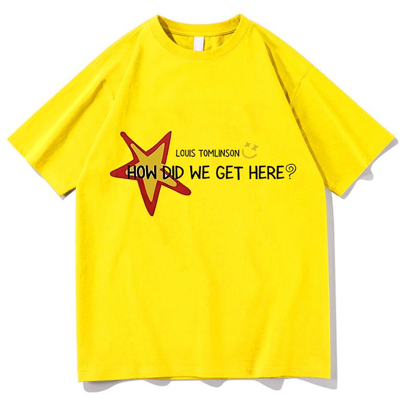 Louis Tomlinson How Die We Get Here Fans T-Shirts Geschenk Unisex Tour 2026 Shirt Herrenbekleidung Lässig Reine Baumwolle Streetwear Oberteile