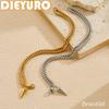 DIEYURO 316L Stainless Steel Simple Stylish Hip-hop Rivet Pendant Bracelet Classic Unisex Waterproof Hand Chain Jewelry Gift