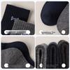MiiOW 5 Pairs of Pure Cotton Men's Socks, Jacquard Wide Elastic Mid-Calf Socks, Autumn And Winter Men's Athletic Deodorant Long Socks