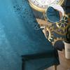 Clock Blue Background Chiffon Sheer Curtains For Living Room Home Decoration Window Voile Tulle Curtain Drapes