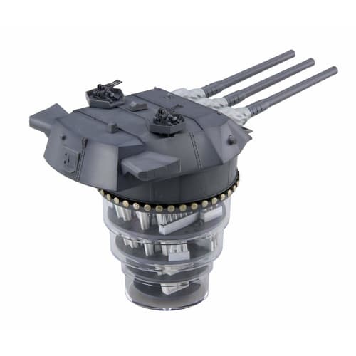 Fujimi Model 1/200 Equipment Series No. 3 Battleship Yamato Type 94 46cm Triple Main Turret (with Additional Machine Guns) Color-Coded Plastic Model K