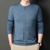 Streetwear Fashion Men Solid Slim Sweaters Spring Autumn Casual Male Clothes Long Sleeve Round Neck Knitted Bottoming Tops