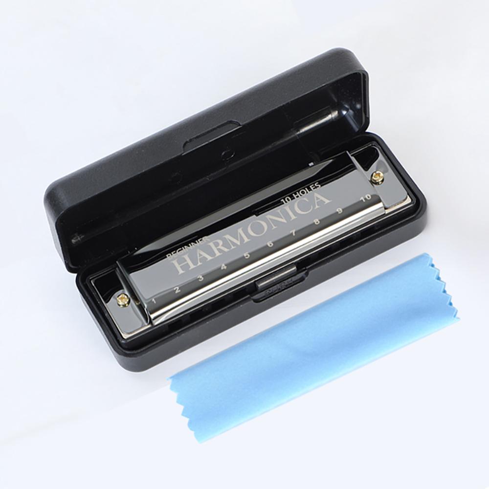 10-otworowa harmonijka ustna tonacji C Blues Harp Harmonijka ustna Obudowa z brązu fosforowego Diatoniczny zestaw harmonijkowy dla początkujących dla dzieci