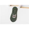 Female Spring and Summer Cotton Cute Cartoon Cat Head Anti Take Off Shallow Mouth Invisible Socks