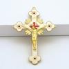 Metal Enamel Crystal Flower Crucifix Cross Spiritual Religious Jesus Catholic Blessing Faith Gifts Prayer Church Decor 2024 New