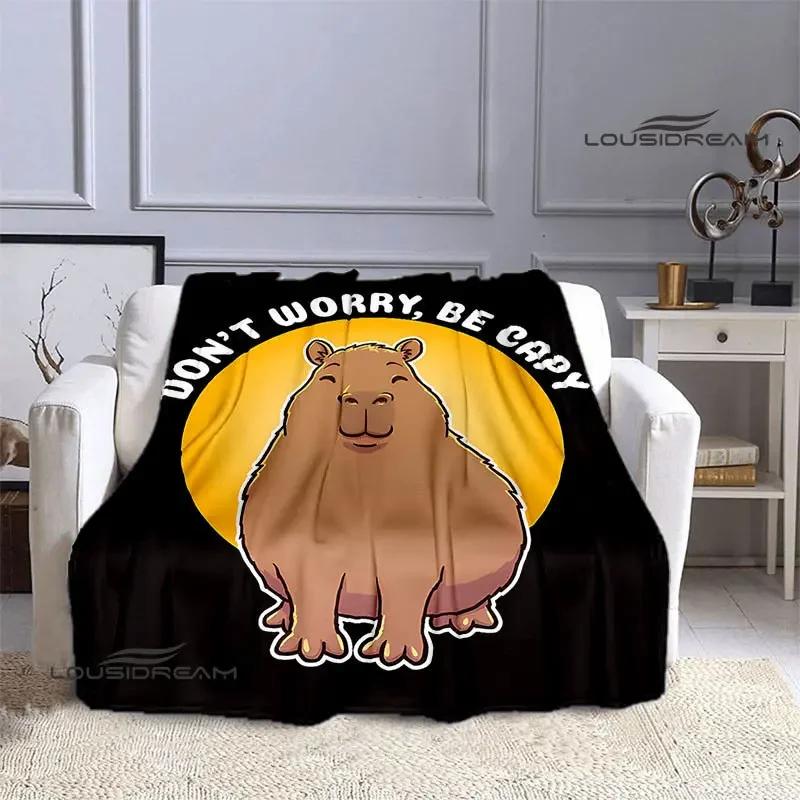 The Capybara Club Anime Blanket Picnic Blanket Vintage Blanket Home Travel Birthday Gift Bed Blanket Thin Blanket