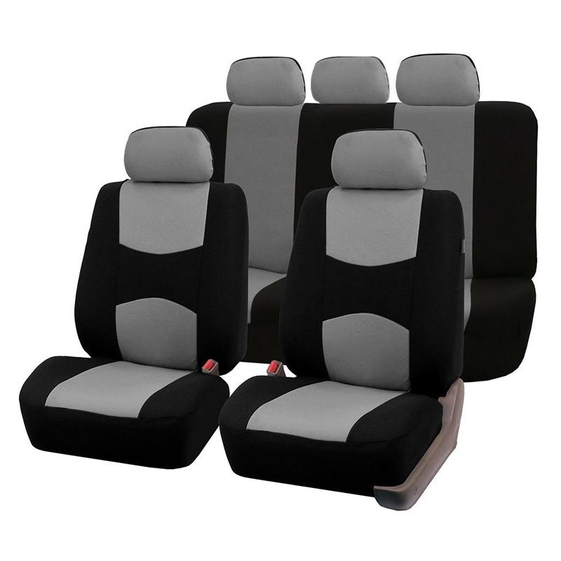 

Automobiles Seat Covers Polyestor Full Set 5pcs Fit For Four Seasons серый