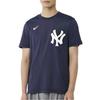 Nike X MLB T Shirts Men's Marine Blue Crew Neck Moderate Straight Fit 3Z3B7SA4D-NYYDJ