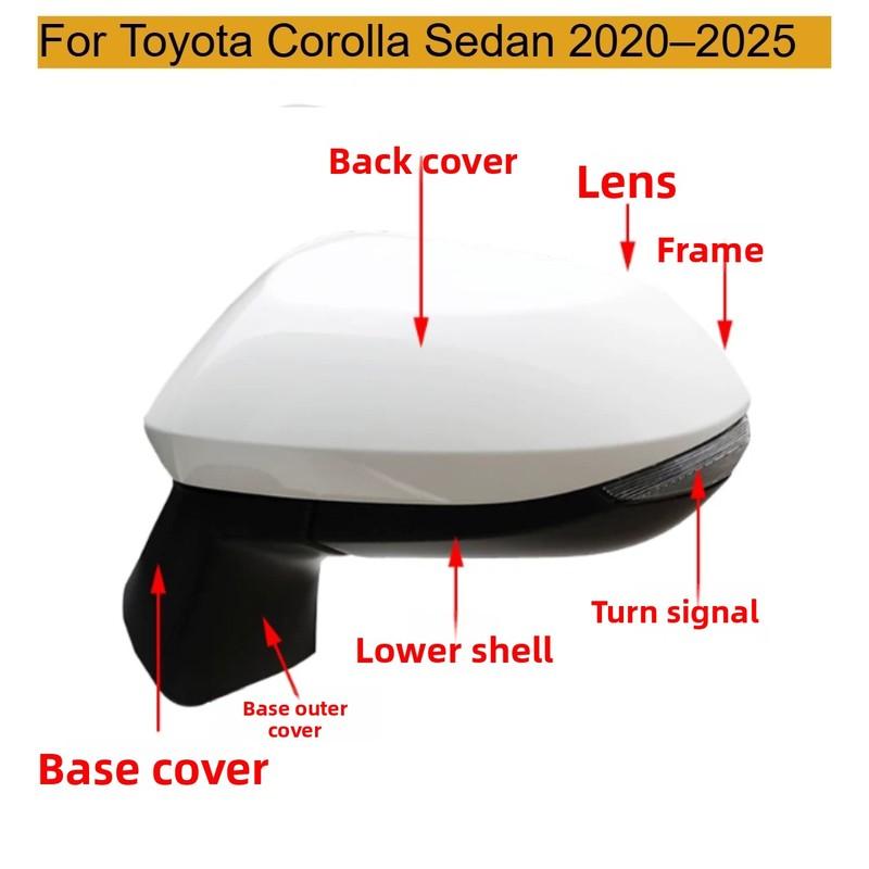 For Toyota Corolla Sedan -2024 model, rearview mirror case, rearview mirror lower cover, reflector lower case, rear cover
