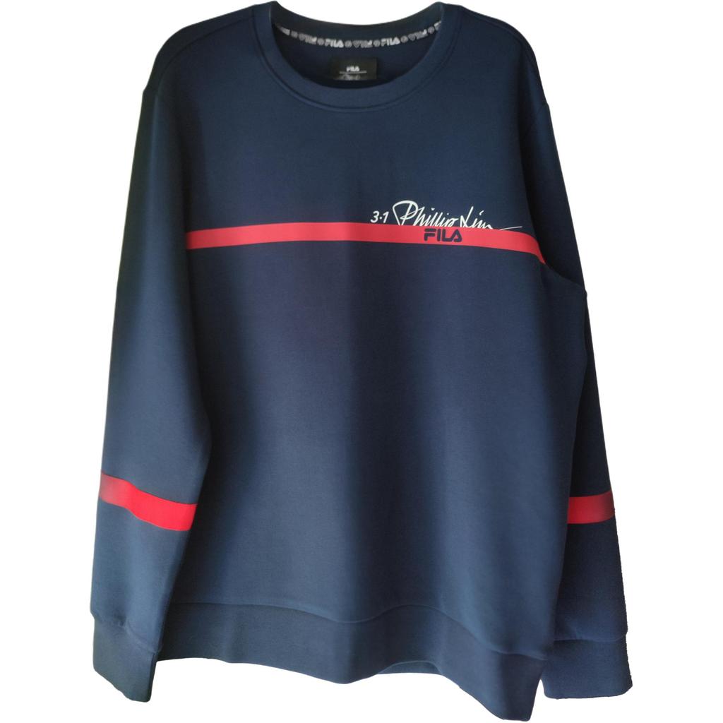 Fila Phillip Lim Série Gola Redonda Casual Moda Respirável Manga Longa Moletom Moletom Unissex F11M016205F-NV
