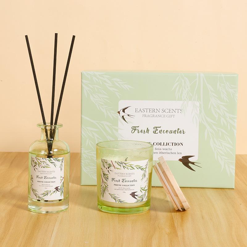 

Wedding and Birthday Scented Candle Gift Box Set Indoor Non-scented Perfume Fragrance Ornaments Jasmine