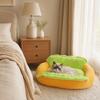 Hot Dog Plush Pet Bed Removable Washable Funny Cat Bed with Non-Slip Bottom for Dachshund Puppies Cats