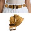 Elegant Faux Hair Belt With Modifiable Mixture Ending Comfortable Unisex Plan For Casual And Party Wear