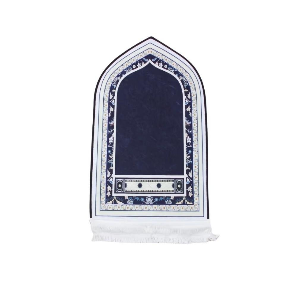 Retro Thick Prayer Mat Travel Soft Prayer Rug Irregular Non-slip Prayer Mat Carpet