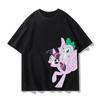 2026 Summer New New Cotton Shortsleeved Tshirt for Unisex Cartoonstyle Little Pony Style Relaxed Fit Loungewear Style Shirt