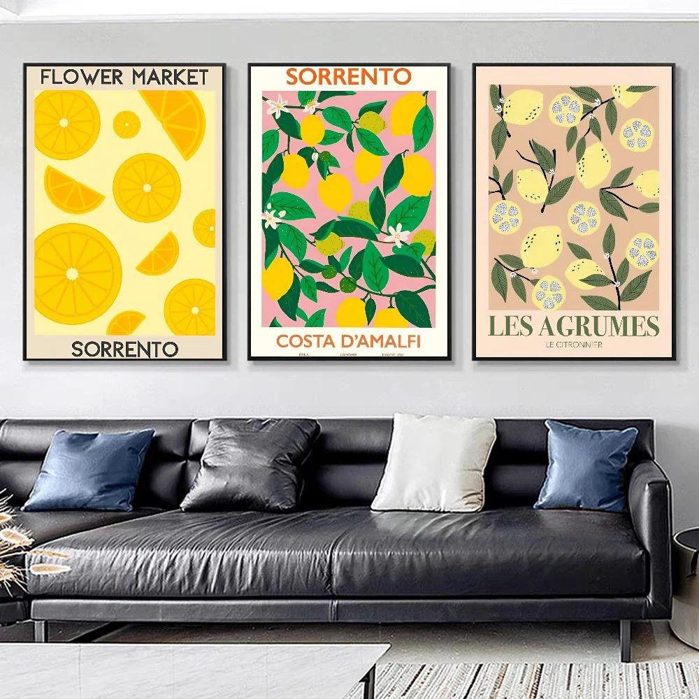 Lemon Market Print Poster Anime Posters Canvas Paintings Room Bar Cafe Kawaii Room Decor
