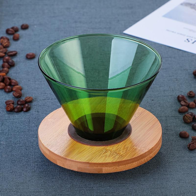 

Фільтр-чашка для кави зі скла з вітражем, набір горщиків для ручного заварювання, ручної роботи