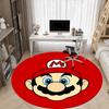 1pc Mario Red Office Round Area Rug, Indoor Mat Suitable For Office,Bedroom Living Room Home Decor, Room Deco A0926030