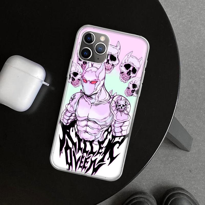 JOJO Anime Cartoon Phone Case Cover For iPhone 11 12 13 Mini 14 15 Plus 16 Pro Max 17 Air 7 8 + SE Art Customized Fundas 11 12 1