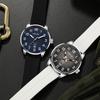 Mens Quartz Watch Large Dial Magnetic Silicone Strap, Luminous Hands Date, 30M Daily Waterproof Wrist Watches