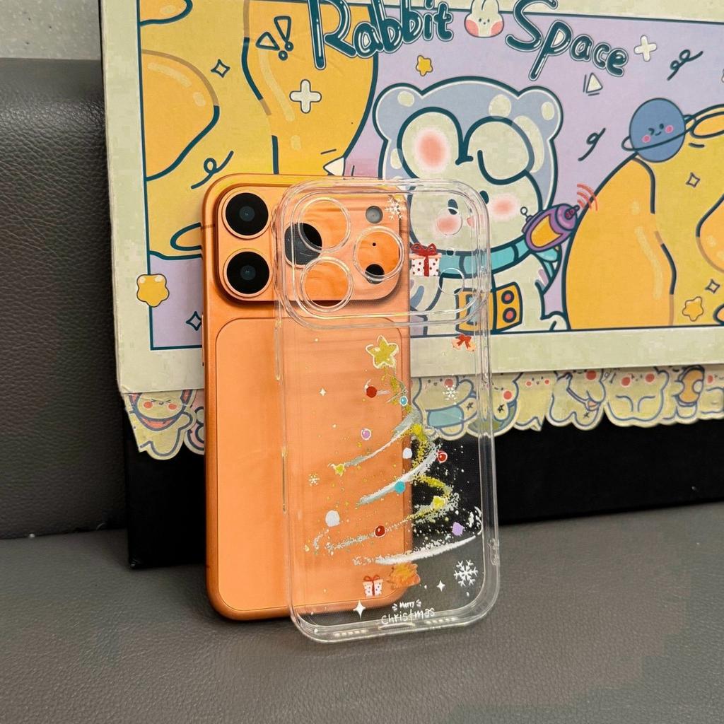 Delivery Apple Christmas 17 Tree 13 New Year 16promax for Iphone15 Transparent Soft 14 Cartoon Mobile Phone Case