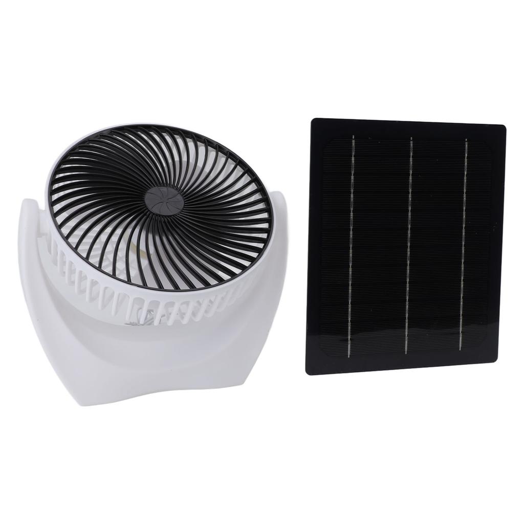 Camping Fan with Solar Panel 4.5W Solar Powered Fan Quiet USB Fan for Outside Picnic Barbecue Fishin