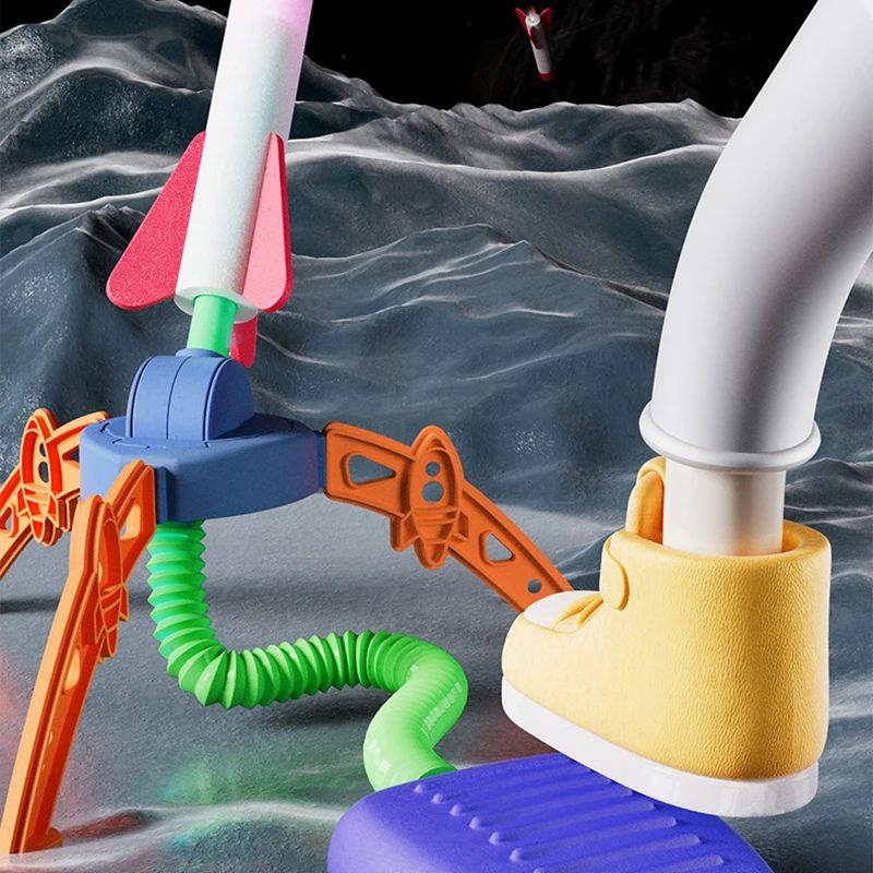 Children'S Pedal-Powered Flying Small Rocket Plaything Outdoor Air Pump Ejection Flying Arrow Children'S Interactive Plaything Exploration