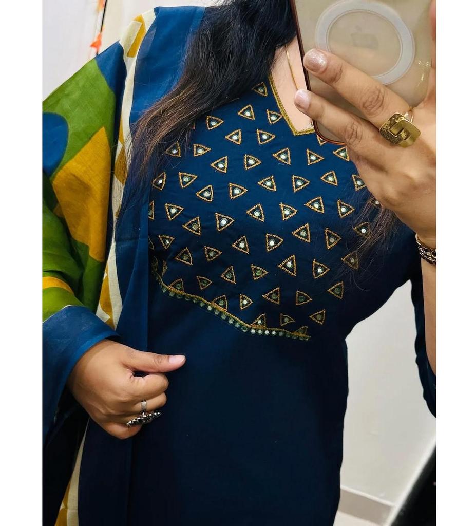 Women Designer Party Wear Bollywood Salwar Suit Indian Bollywood Top Tunic Kurti Pant Dupatta Set