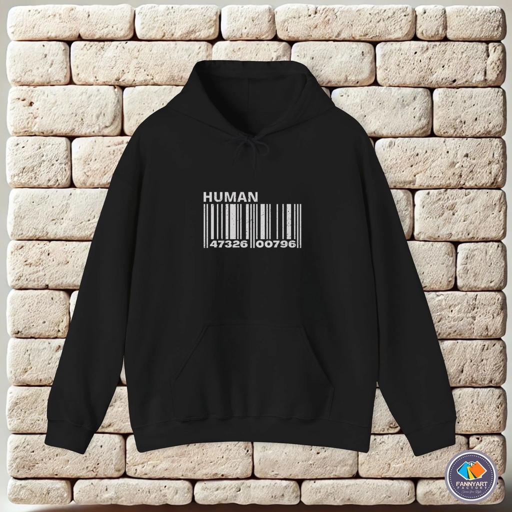 hoodie-Casual Pullover Sweatshirt Human Barcode Identification