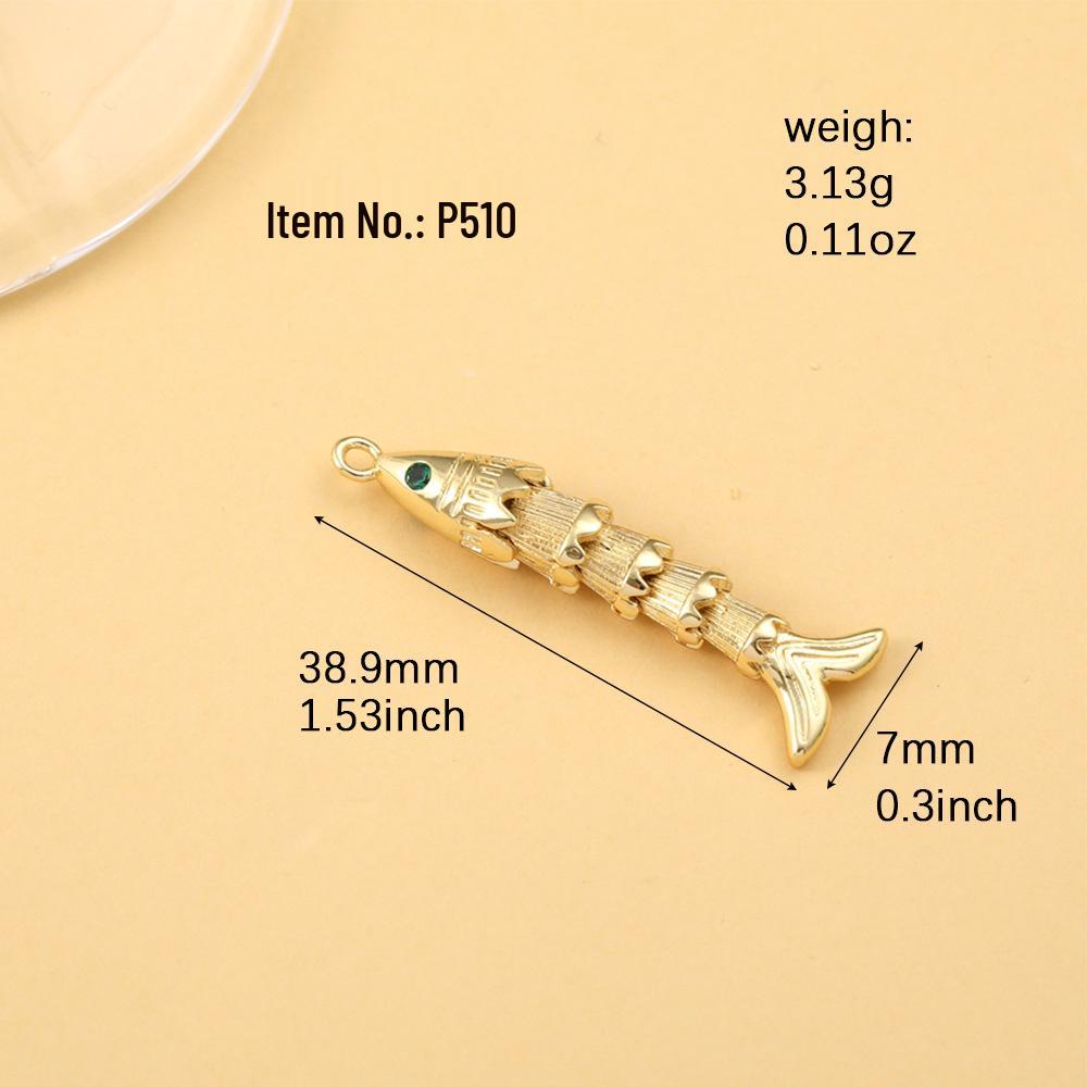 Eleganter vergoldeter Koi-Fisch Anhänger mit Strasssteinen