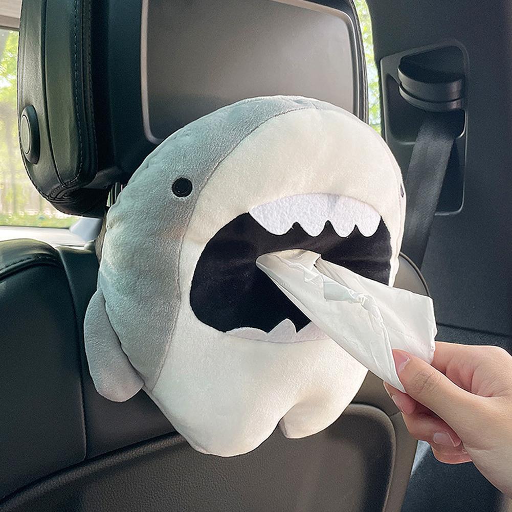 Cute Cartoon Car Tissue Box Creative Short Plush Tissue Box for Car Armrest Box Car Seat Tissue Box Car Decorations Accessories