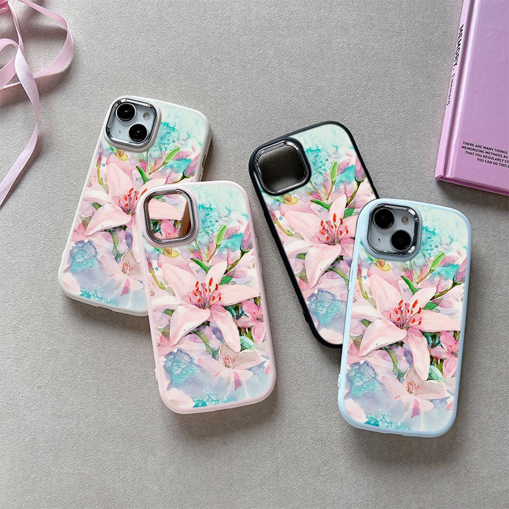 

N55 Горячие цветы Растения Фрукты Мягкая задняя крышка для iPhone 15 Pro Samsung A54 A22 Xiaomi Poco X5 Redmi Huawei Realme Покрытие рамки Защитный чехол для камеры