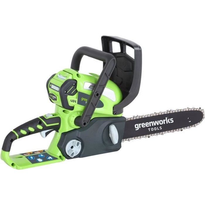 Tronçonneuse Électrique GREENWORKS G40CS30 - 40V - 30 Cm - Chaîne Oregon - Légère Et Sans-fil
