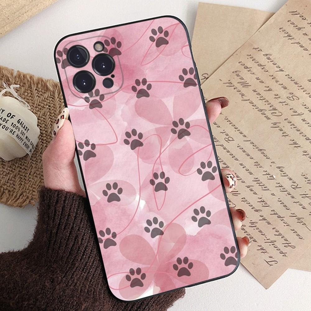 Cute Dog Paw Phone Case Silicone Soft for iphone 15 14 13 12 11 Pro Mini XS MAX 8 7 6 Plus X XS XR Cover