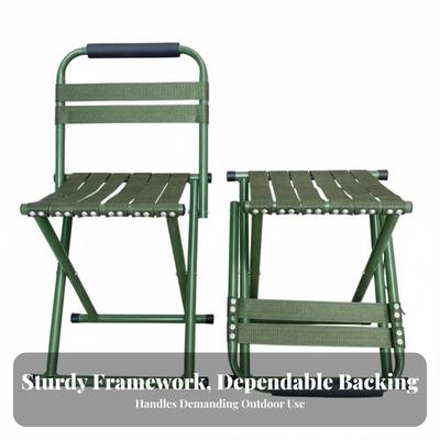 Foldable Camp Stool Portable X-Shaped Frame Camp Chair Foldable Sturdyduty For Outingers