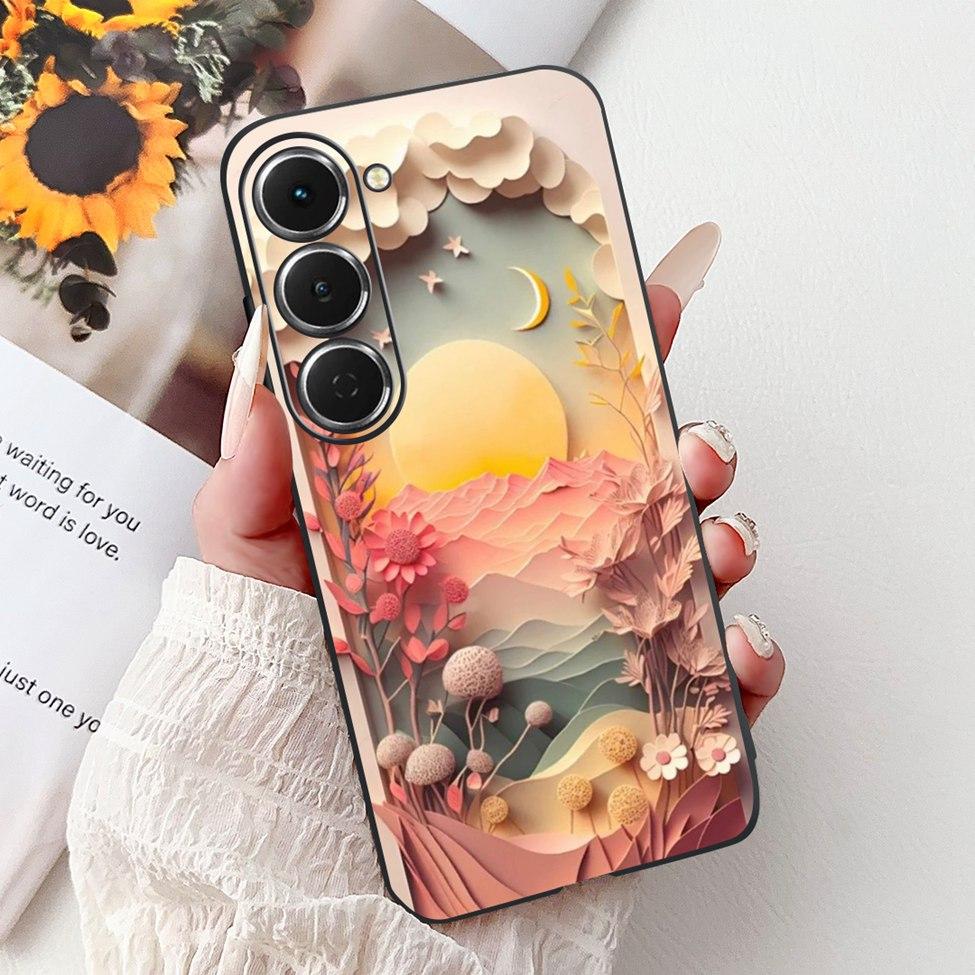 Casing For Tecno Spark 40Pro KM6 Cover For Techno Spark 40 Pro Case Silicone Luxury Butterfly Love Fashion Flowers Cool Painted
