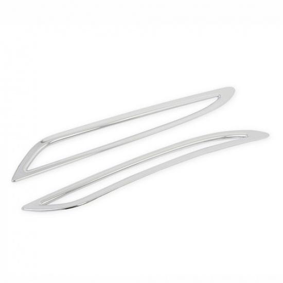 Fit For Tesla MODEL S 2017-2019 Chrome Rear Tail Fog Light Lamp Cover Trim Frame