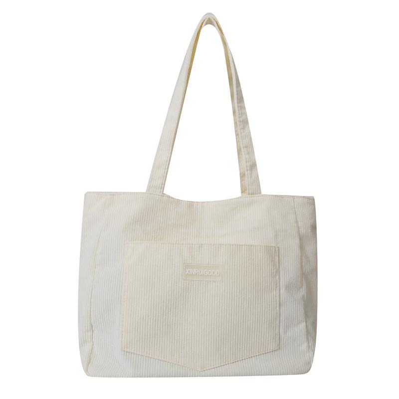 Cotton Shoulder Bag With Magnetic Closure For Daily Casual Use