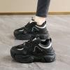 Fried Street Dad Shoes Girl 2025 New Spring Popular Black Single Shoes Muffin Platform European Versatile Casual Sneakers