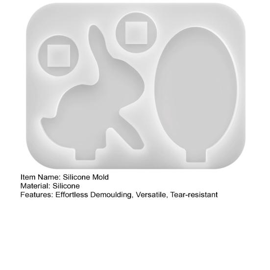 Silikonowa Forma Jajko Zajączek Wielkanocny Elastyczna Wielokrotnego Użytku Forma do Świec do Samodzielnego Robienia Świec Żywica Gips Rzemiosło Wytwarzanie Mydła Świąteczna Dekoracja Domu